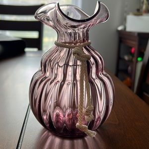 Purple fluted vase